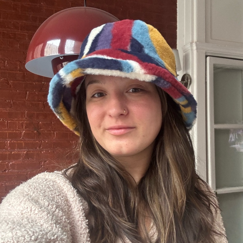 faux fur bucket hat